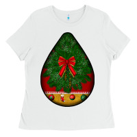 White christmas teardrop Ladies Tee - BundleAndBundleShop