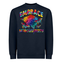 Navy Embrace neurodiversity Autism Heavyweight Sweatshirt - FaDigitalArtStudio