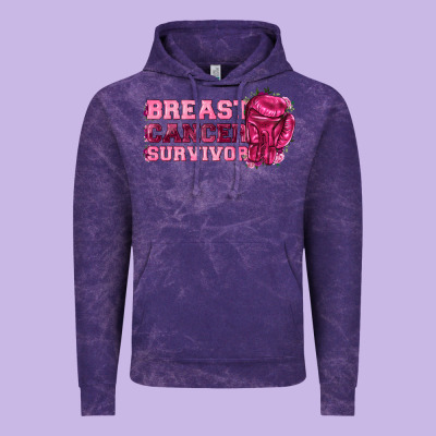 Breast Cancer Survivor Vintage Hoodie Designed By Texasbilliewilder