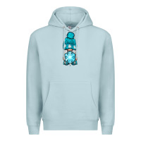 Blue Mist winter gnome with snowflake Premium Hoodie - BundleAndBundleShop