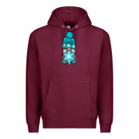 Burgundy winter gnome with snowflake Premium Hoodie - BundleAndBundleShop