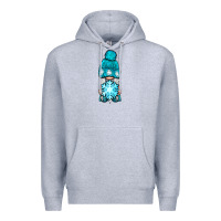 Heather Grey winter gnome with snowflake Premium Hoodie - BundleAndBundleShop
