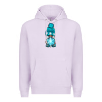 Lilac winter gnome with snowflake Premium Hoodie - BundleAndBundleShop