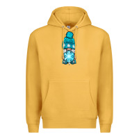 Mustard winter gnome with snowflake Premium Hoodie - BundleAndBundleShop
