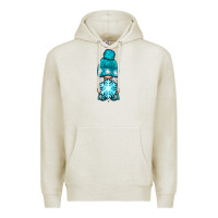 Oatmeal Heather winter gnome with snowflake Premium Hoodie - BundleAndBundleShop