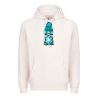 Pale Pink winter gnome with snowflake Premium Hoodie - BundleAndBundleShop