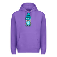 Purple winter gnome with snowflake Premium Hoodie - BundleAndBundleShop