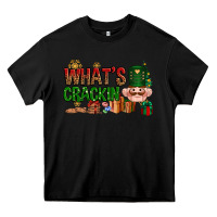 Black What's crackin Christmas Heavy Core Tee - NancyCooperArtShop