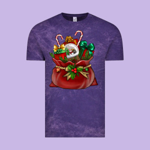 Chrismas Santa Claus Bag Vintage Tee Designed By Nancycooperartshop