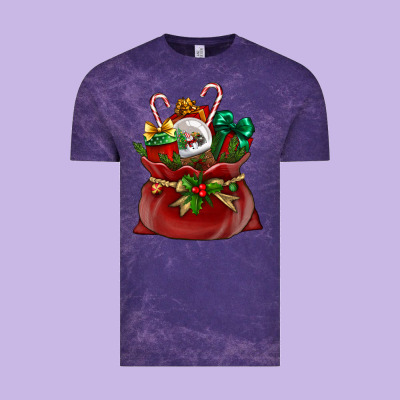 Chrismas Santa Claus Bag Vintage Tee Designed By Nancycooperartshop