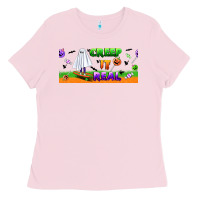 Bubblegum Pink creep it real libbey glass Ladies Tee - BundleAndBundleShop