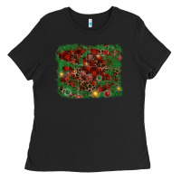 Black christmas background Ladies Tee - RanaPortraitStore