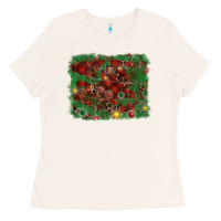 Bone christmas background Ladies Tee - RanaPortraitStore