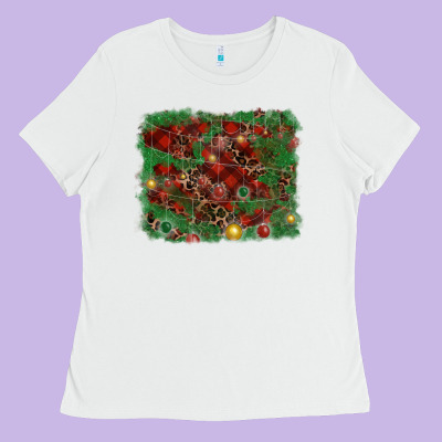Christmas Background Ladies Tee Designed By Ranaportraitstore