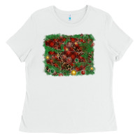 White christmas background Ladies Tee - RanaPortraitStore