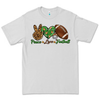 Dove Grey peace love football Premium Tee - BundleAndBundleShop