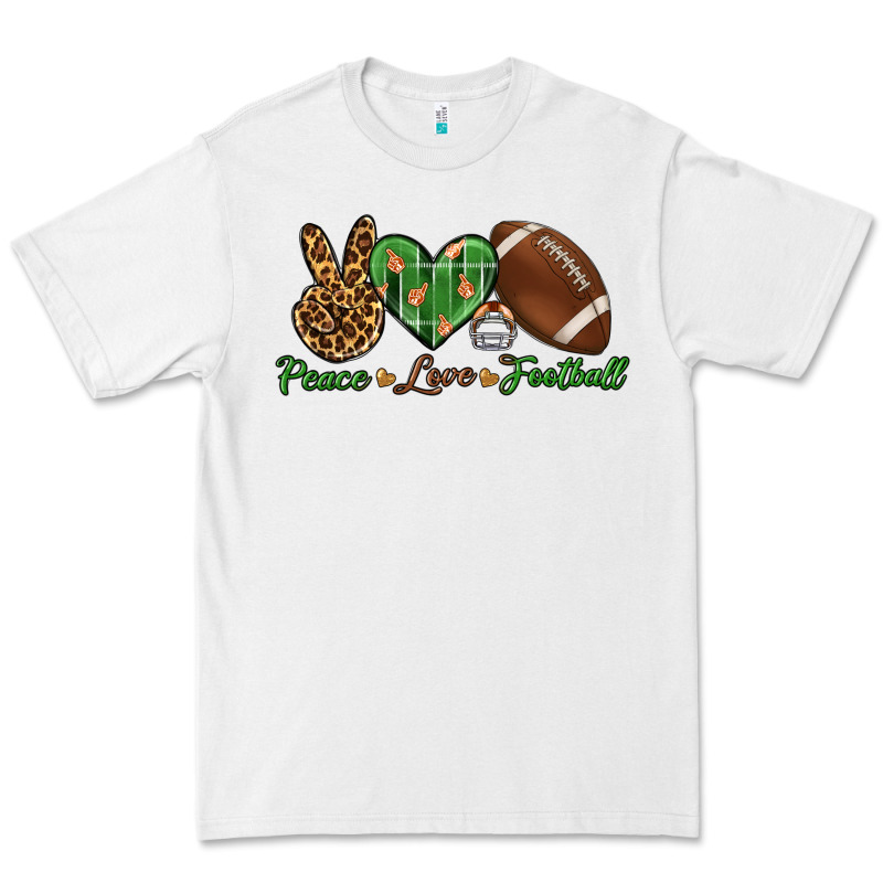 Peace Love Football Premium Tee by BundleAndBundleShop | Teevron