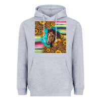 Heather Grey quarter horse aztec pattern Heavyweight Hoodie - LillyAllenDesigns