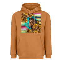 Meerkat quarter horse aztec pattern Heavyweight Hoodie - LillyAllenDesigns