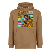 Toasted Coconut quarter horse aztec pattern Heavyweight Hoodie - LillyAllenDesigns