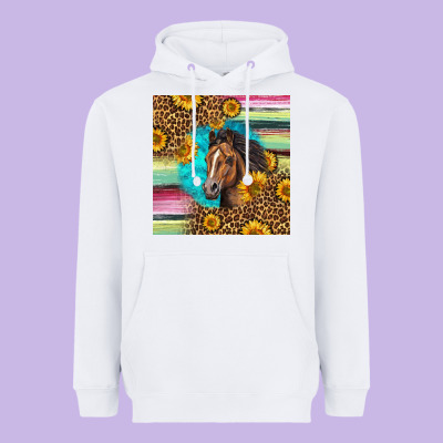 Quarter Horse Aztec Pattern Heavyweight Hoodie Designed By Lillyallendesigns