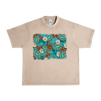 French Oak Leopard and Turquoise Gemstone Background Urban Heavy Tee - texasbilliewilder