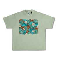 Oil Green Leopard and Turquoise Gemstone Background Urban Heavy Tee - texasbilliewilder