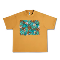 Peanut Butter Leopard and Turquoise Gemstone Background Urban Heavy Tee - texasbilliewilder