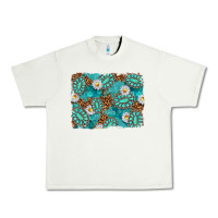 Pistachio Leopard and Turquoise Gemstone Background Urban Heavy Tee - texasbilliewilder
