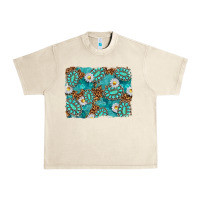 Sandshell Leopard and Turquoise Gemstone Background Urban Heavy Tee - texasbilliewilder