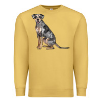 Antique Gold catahoula leopard dog Premium Sweatshirt - LillyAllenDesigns