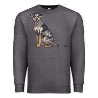 Charcoal Heather catahoula leopard dog Premium Sweatshirt - LillyAllenDesigns