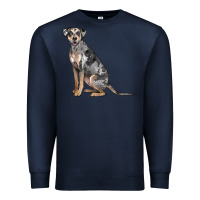 Navy catahoula leopard dog Premium Sweatshirt - LillyAllenDesigns