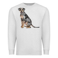 Oatmeal Heather catahoula leopard dog Premium Sweatshirt - LillyAllenDesigns