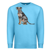 Ocean Blue catahoula leopard dog Premium Sweatshirt - LillyAllenDesigns