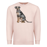 Pale Pink catahoula leopard dog Premium Sweatshirt - LillyAllenDesigns