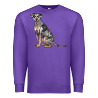 Purple catahoula leopard dog Premium Sweatshirt - LillyAllenDesigns