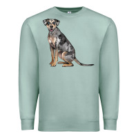Seafoam catahoula leopard dog Premium Sweatshirt - LillyAllenDesigns
