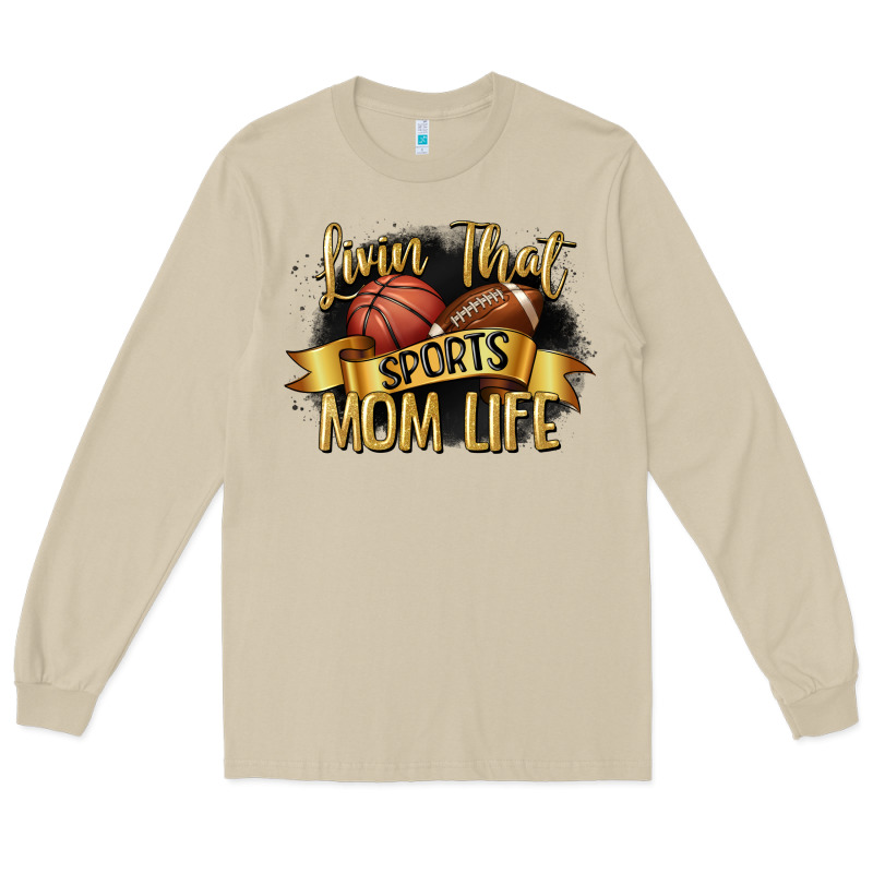 Livin That Sports Mom Life Long Sleeve Tee by CowGirlArtShop | Teevron