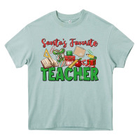 Arona santa's favorite teacher Heavy Core Tee - MaliasSmallBusiness