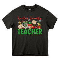 Santa's Favorite Teacher Heavy Core Tee | Teevron