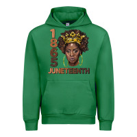 Emerald 1865 juneteenth black women Urban Hoodie - BarkalooDesign