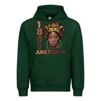 Forest Green 1865 juneteenth black women Urban Hoodie - BarkalooDesign