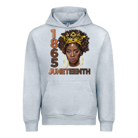 Heather Grey 1865 juneteenth black women Urban Hoodie - BarkalooDesign