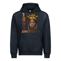Navy 1865 juneteenth black women Urban Hoodie - BarkalooDesign