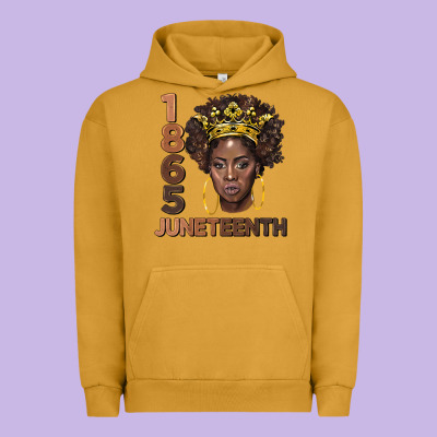 1865 Juneteenth Black Women Urban Hoodie Designed By Barkaloodesign