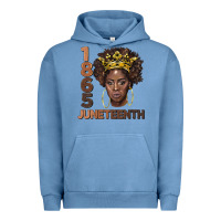 Pigment Pebble Blue 1865 juneteenth black women Urban Hoodie - BarkalooDesign