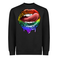 Black rainbow lips pride Heavyweight Sweatshirt - FaDigitalArtStudio