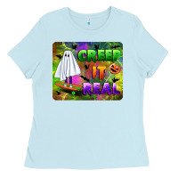 Baby Blue creep it real mousepad Ladies Tee - BundleAndBundleShop