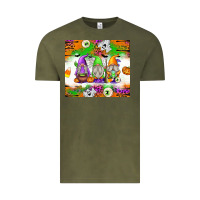 Vintage Olive Halloween Gnomes Vintage Tee - texasbilliewilder